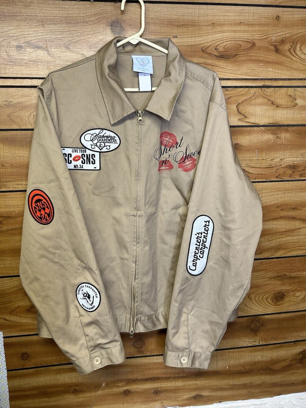 Sabrina Carpenter Tour Bomber Jacket With Patches Authentic Size 2XL